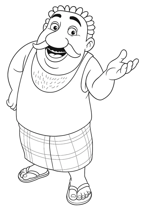 Gambar Mewarnai Angkel Muthu