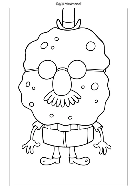 Gambar Mewarnai Ayah Spongebob