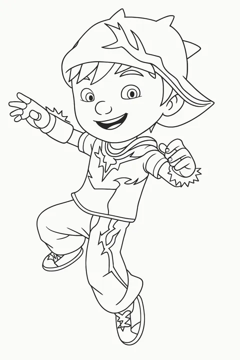 Gambar Mewarnai Boboiboy Duri