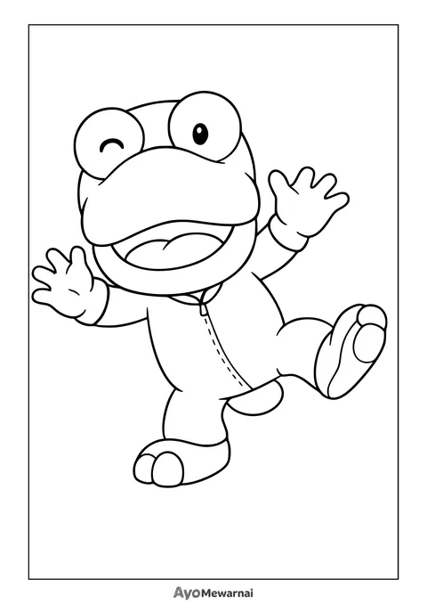 Gambar Mewarnai Crong si Katak Pororo