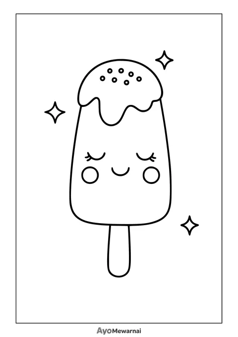 Gambar Mewarnai Es Krim Stik Ajaib
