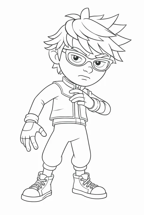 Gambar Mewarnai Fang Boboiboy