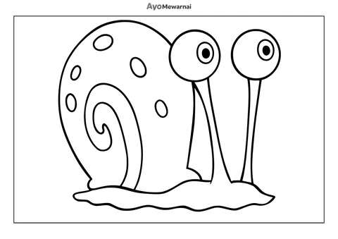 Gambar Mewarnai Gary si Siput