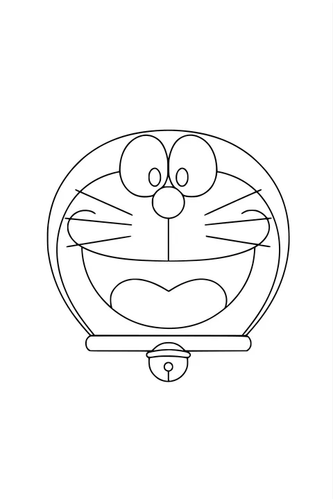 Gambar Mewarnai Kepala Doraemon