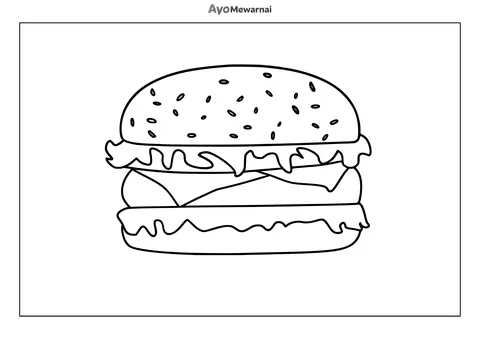Gambar Mewarnai Krabby Patty