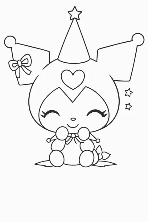 Gambar Mewarnai Kuromi Kecil Imut