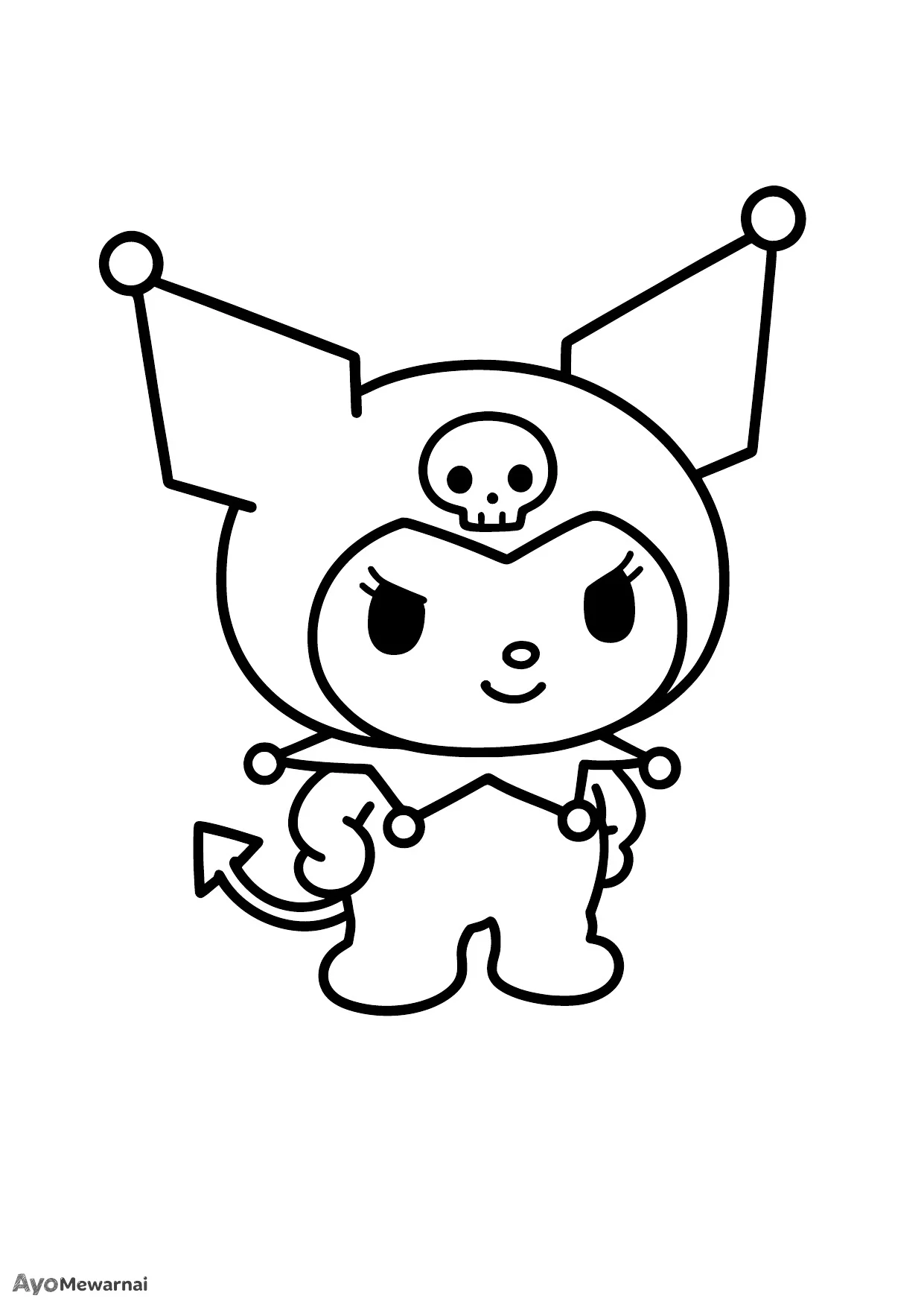 Gambar Mewarnai Kuromi Keren
