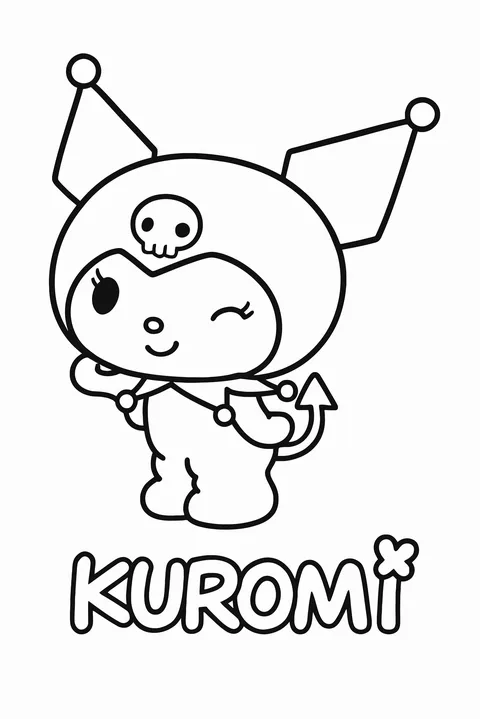 Gambar Mewarnai Kuromi