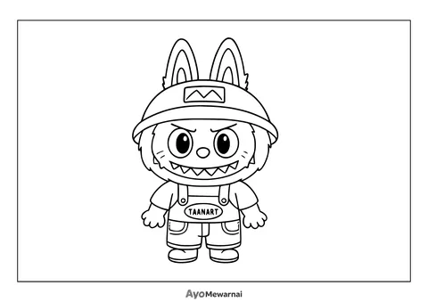 Gambar Mewarnai Labubu Keren