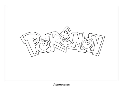 Gambar Mewarnai Logo Pokémon