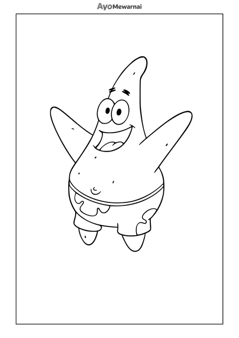 Gambar Mewarnai Patrick Star