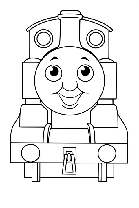 Gambar Mewarnai Percy si Lokomotif Lucu