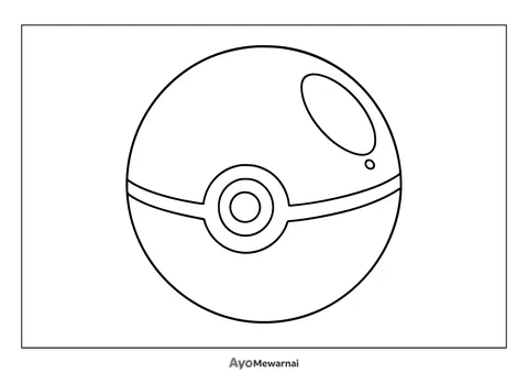 Gambar Mewarnai Poké Ball