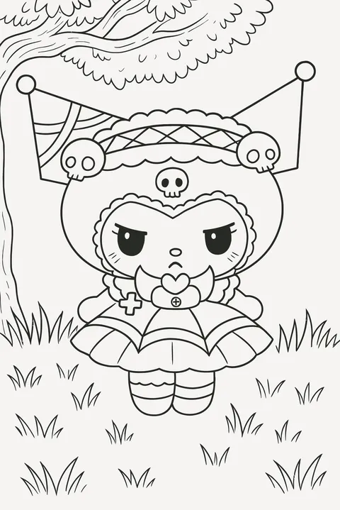 Gambar Mewarnai Ratu Kuromi