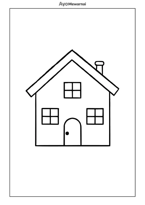 Gambar Mewarnai Rumah Anak-Anak