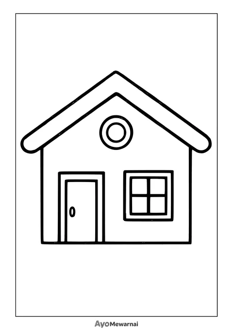 Gambar Mewarnai Rumah Minimalis Sederhana