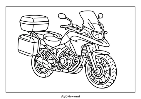 Gambar Mewarnai Sepeda Motor Keren