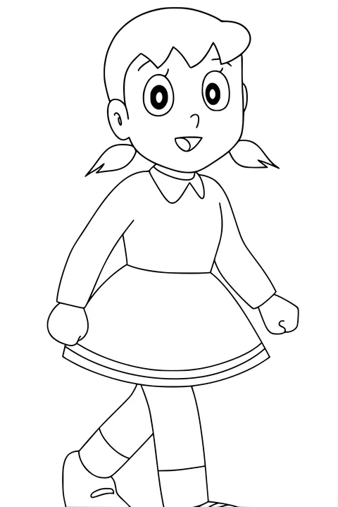 Gambar Mewarnai Shizuka