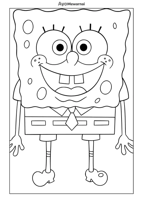 Gambar Mewarnai Spongebob Squarepants