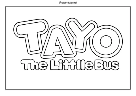 Gambar Mewarnai Tayo The Little Bus Logo