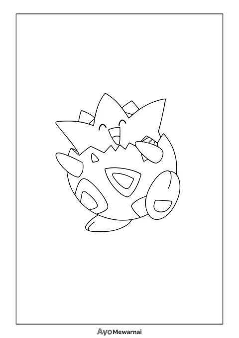 Gambar Mewarnai Togepi si Pokémon Telur