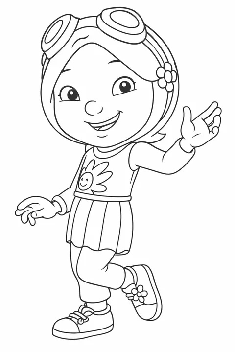 Gambar Mewarnai Yaya Boboiboy